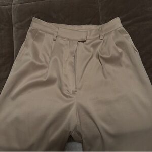 Silky tan trousers